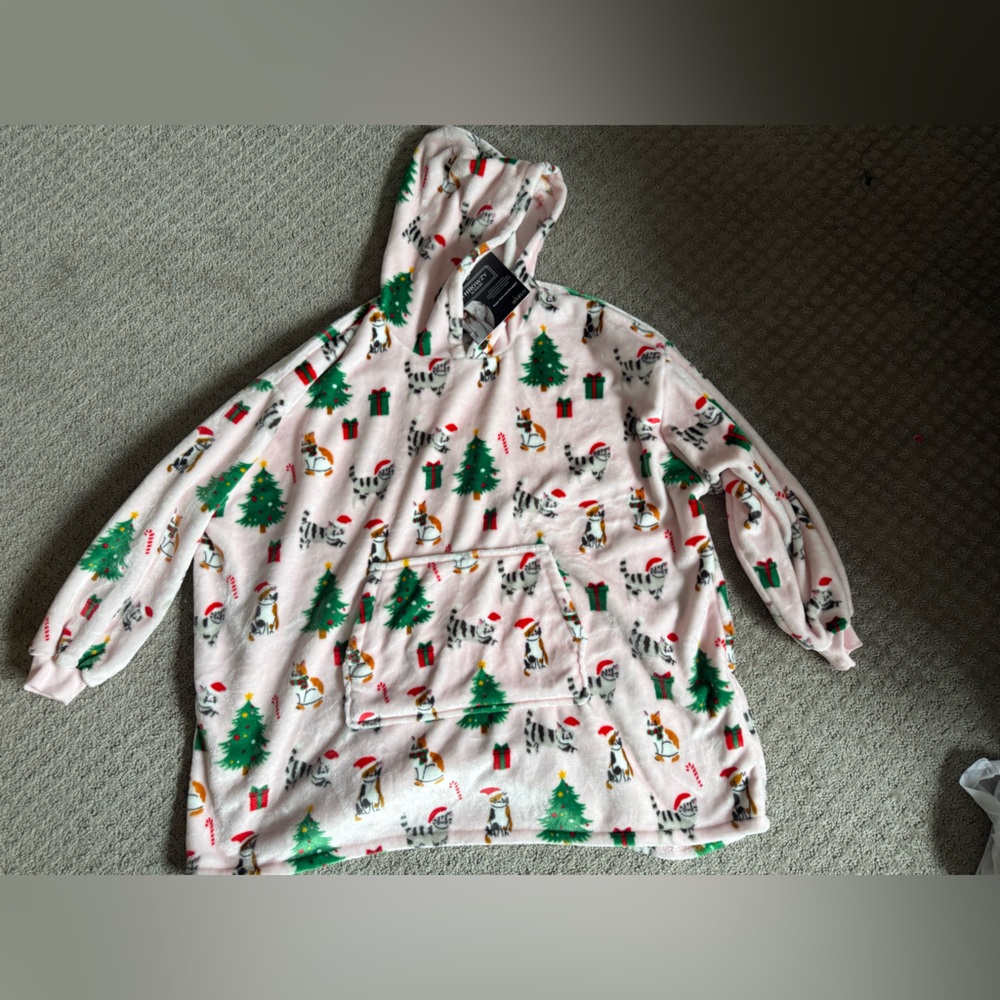 Cozy Holiday Kids Hoodie Blanket